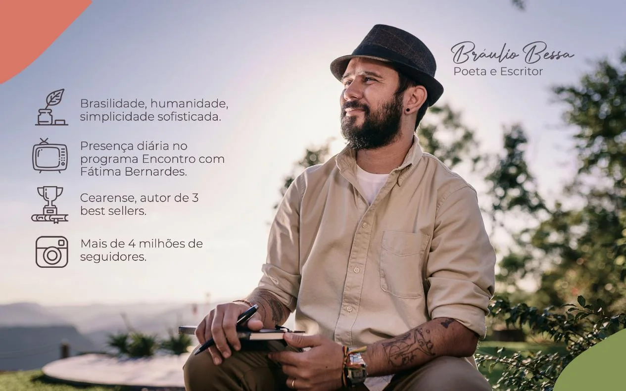Bráulio Bessa, poeta e escritor, na campanha do Poehma Lago Negro
